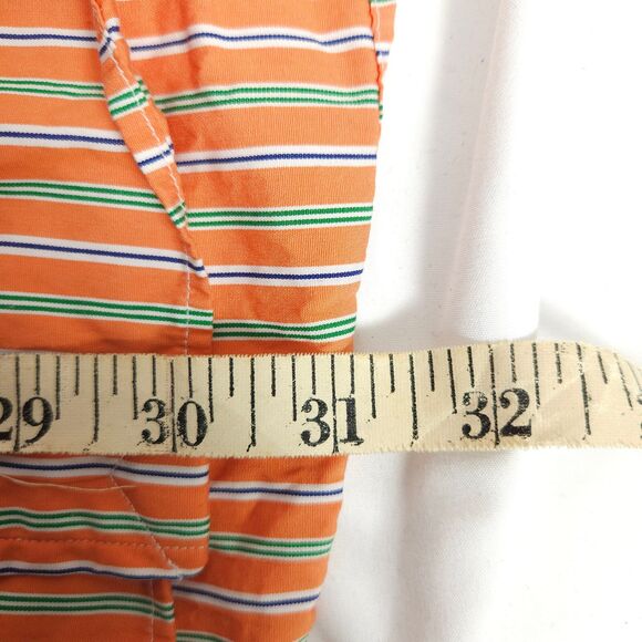 VTG Polo Ralph Lauren Men 16.5 Orange Striped Regent Custom Fit Dress Shirt - Picture 7 of 7